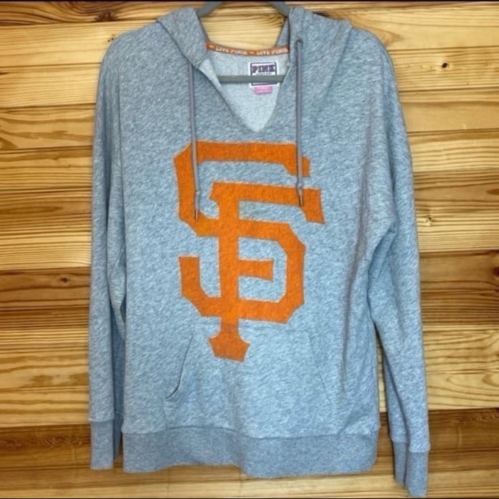 Victoria’s Secret x mlb x 5th & ocean San Francisco Giants v-neck hoodie XS - Picture 2 of 5